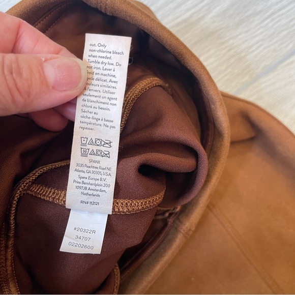 Spanx Faux Suede Leggings in Rich Caramel Tummy Control Women’s Size XL - Picture 10 of 14